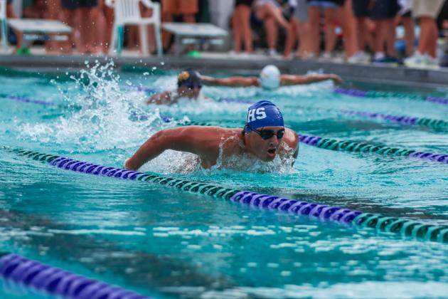 The Fernandina Beach swim team hosted the Nassau County Swim Jamboree on Aug. 28 at the Atlantic Recreation Center. The Pirates hosted the Yulee High School Hornets, West Nassau High School Warriors and the Hilliard Middle Senior School Red Flashes at the Thursday meet. Photo by Ashley Chandler/News-Leader