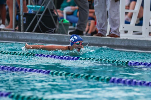 The Fernandina Beach swim team hosted the Nassau County Swim Jamboree on Aug. 28 at the Atlantic Recreation Center. The Pirates hosted the Yulee High School Hornets, West Nassau High School Warriors and the Hilliard Middle Senior School Red Flashes at the Thursday meet. Photo by Ashley Chandler/News-Leader