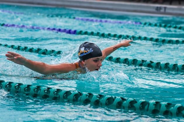 The Fernandina Beach swim team hosted the Nassau County Swim Jamboree on Aug. 28 at the Atlantic Recreation Center. The Pirates hosted the Yulee High School Hornets, West Nassau High School Warriors and the Hilliard Middle Senior School Red Flashes at the Thursday meet. Photo by Ashley Chandler/News-Leader