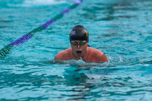 The Fernandina Beach swim team hosted the Nassau County Swim Jamboree on Aug. 28 at the Atlantic Recreation Center. The Pirates hosted the Yulee High School Hornets, West Nassau High School Warriors and the Hilliard Middle Senior School Red Flashes at the Thursday meet. Photo by Ashley Chandler/News-Leader