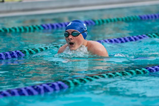 The Fernandina Beach swim team hosted the Nassau County Swim Jamboree on Aug. 28 at the Atlantic Recreation Center. The Pirates hosted the Yulee High School Hornets, West Nassau High School Warriors and the Hilliard Middle Senior School Red Flashes at the Thursday meet. Photo by Ashley Chandler/News-Leader