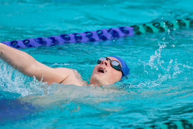 The Fernandina Beach swim team hosted the Nassau County Swim Jamboree on Aug. 28 at the Atlantic Recreation Center. The Pirates hosted the Yulee High School Hornets, West Nassau High School Warriors and the Hilliard Middle Senior School Red Flashes at the Thursday meet. Photo by Ashley Chandler/News-Leader