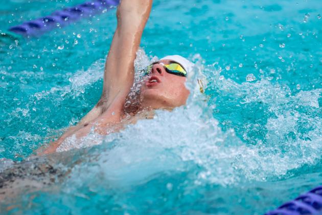The Fernandina Beach swim team hosted the Nassau County Swim Jamboree on Aug. 28 at the Atlantic Recreation Center. The Pirates hosted the Yulee High School Hornets, West Nassau High School Warriors and the Hilliard Middle Senior School Red Flashes at the Thursday meet. Photo by Ashley Chandler/News-Leader