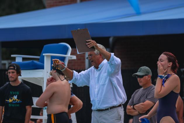 The Fernandina Beach swim team hosted the Nassau County Swim Jamboree on Aug. 28 at the Atlantic Recreation Center. The Pirates hosted the Yulee High School Hornets, West Nassau High School Warriors and the Hilliard Middle Senior School Red Flashes at the Thursday meet. Photo by Ashley Chandler/News-Leader
