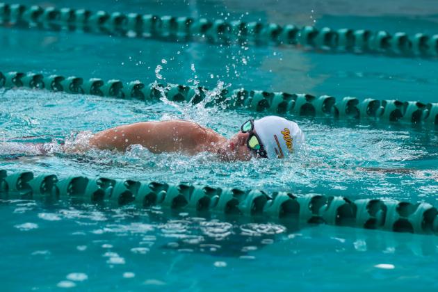 The Fernandina Beach swim team hosted the Nassau County Swim Jamboree on Aug. 28 at the Atlantic Recreation Center. The Pirates hosted the Yulee High School Hornets, West Nassau High School Warriors and the Hilliard Middle Senior School Red Flashes at the Thursday meet. Photo by Ashley Chandler/News-Leader