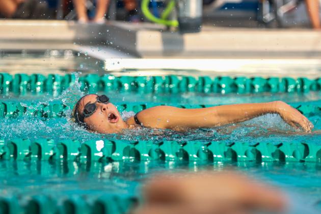 The Fernandina Beach swim team hosted the Nassau County Swim Jamboree on Aug. 28 at the Atlantic Recreation Center. The Pirates hosted the Yulee High School Hornets, West Nassau High School Warriors and the Hilliard Middle Senior School Red Flashes at the Thursday meet. Photo by Ashley Chandler/News-Leader