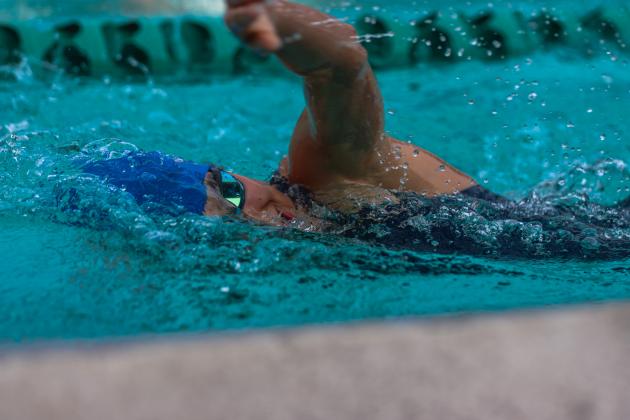 The Fernandina Beach swim team hosted the Nassau County Swim Jamboree on Aug. 28 at the Atlantic Recreation Center. The Pirates hosted the Yulee High School Hornets, West Nassau High School Warriors and the Hilliard Middle Senior School Red Flashes at the Thursday meet. Photo by Ashley Chandler/News-Leader
