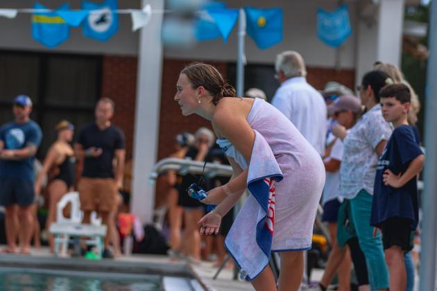 The Fernandina Beach swim team hosted the Nassau County Swim Jamboree on Aug. 28 at the Atlantic Recreation Center. The Pirates hosted the Yulee High School Hornets, West Nassau High School Warriors and the Hilliard Middle Senior School Red Flashes at the Thursday meet. Photo by Ashley Chandler/News-Leader