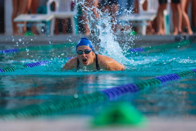 The Fernandina Beach swim team hosted the Nassau County Swim Jamboree on Aug. 28 at the Atlantic Recreation Center. The Pirates hosted the Yulee High School Hornets, West Nassau High School Warriors and the Hilliard Middle Senior School Red Flashes at the Thursday meet. Photo by Ashley Chandler/News-Leader