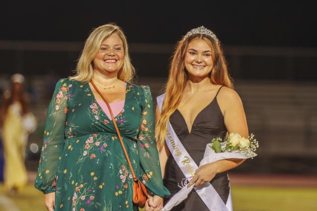Senior homecoming court was made up of four princesses, four princes and a king and queen. Senior court: Nariya Ibeabuchi; Kyla Dille; Myka Gray; Autumn Graham; Deborah Hoffman; Corbin Fletcher; Calvin McCardell; Rodel Barnes; Kenny Schweitzer; and Lincoln Brehmer. Rodel Bagnes was crowned king and Myka Gray was crowned queen. Princes and princesses with their escorts at Friday’s YHS football game. Photo by Ashley Chandler/News-Leader