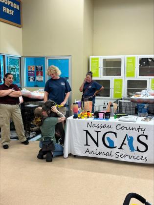 During the first weekend of September, Nassau County Animal Services partnered with the International Association of Firefighters – Local 3101 (Nassau County Fire Rescue) for an adoption event at Petco in Yulee. Ten animals were adopted during the event. Submitted