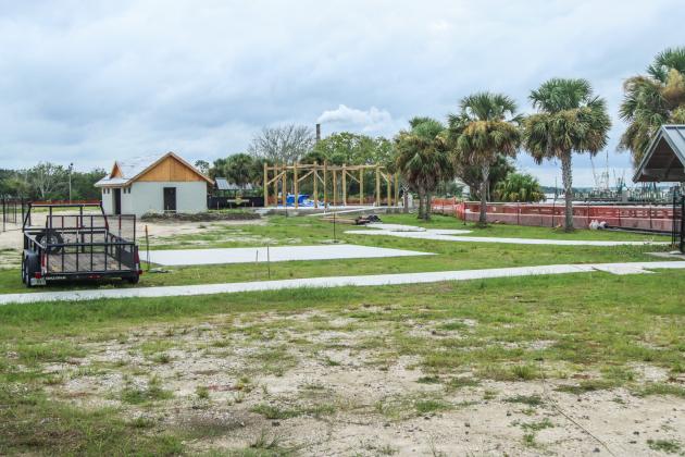 The Amelia River Waterfront Park construction on Aug. 29. Photo by Ashley Chandler/News-Leader