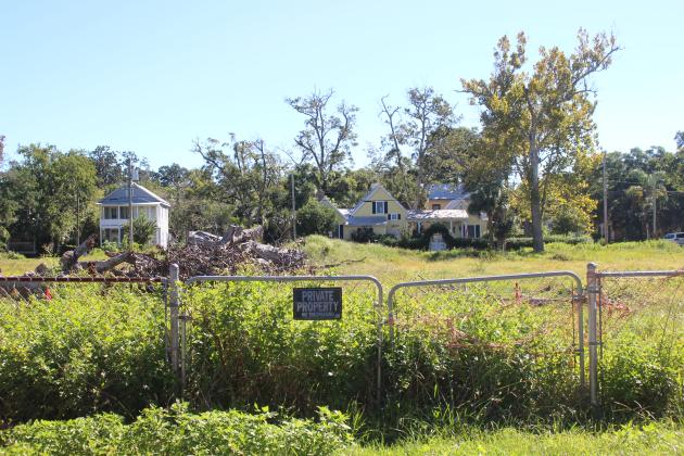 Part of the Tringali property on 124 3rd Street in Fernandina Beach, where the triplexes were to be built prior to the BOA ruling. 