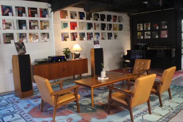 The vinyl lounge in the back of Sax Blue in Fernandina Beach on Tuesday.
