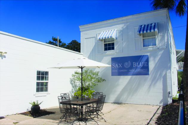 The exterior of Sax Blue on South 8th Street in Fernandina Beach.