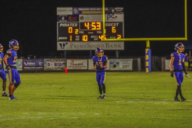 Pirate football on Oct. 24, in Week 10 of High School Football. Photo by Ashley Chandler/News-Leader