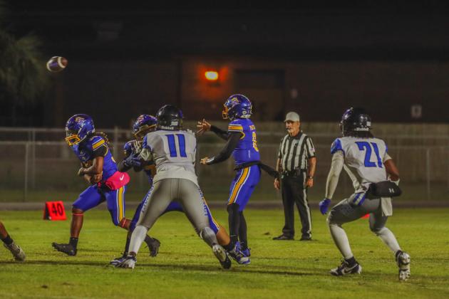 Pirate football on Oct. 24, in Week 10 of High School Football. Photo by Ashley Chandler/News-Leader