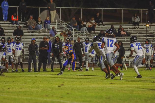 Pirate football on Oct. 24, in Week 10 of High School Football. Photo by Ashley Chandler/News-Leader