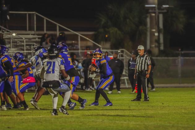 Pirate football on Oct. 24, in Week 10 of High School Football. Photo by Ashley Chandler/News-Leader