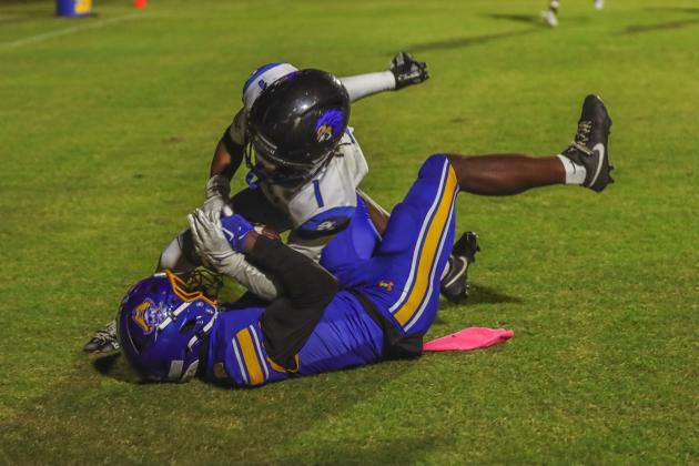 Pirate football on Oct. 24, in Week 10 of High School Football. Photo by Ashley Chandler/News-Leader