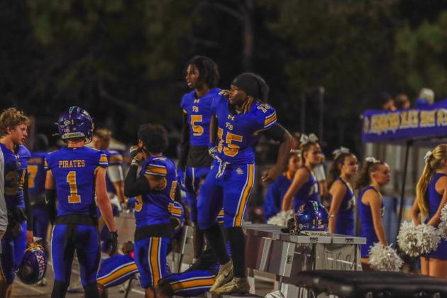 Pirate football on Oct. 24, in Week 10 of High School Football. Photo by Ashley Chandler/News-Leader