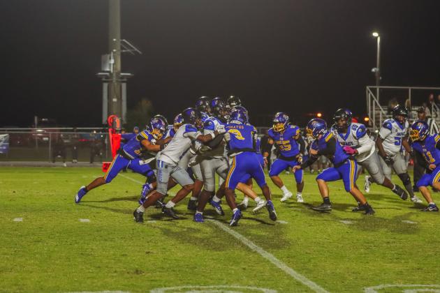 Pirate football on Oct. 24, in Week 10 of High School Football. Photo by Ashley Chandler/News-Leader