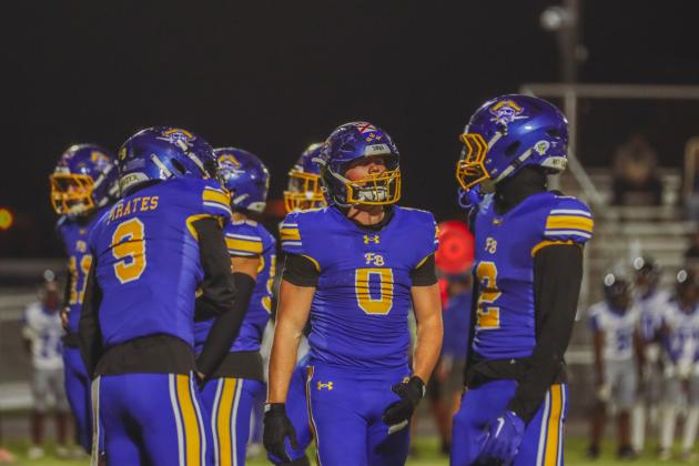 Pirate football on Oct. 24, in Week 10 of High School Football. Photo by Ashley Chandler/News-Leader