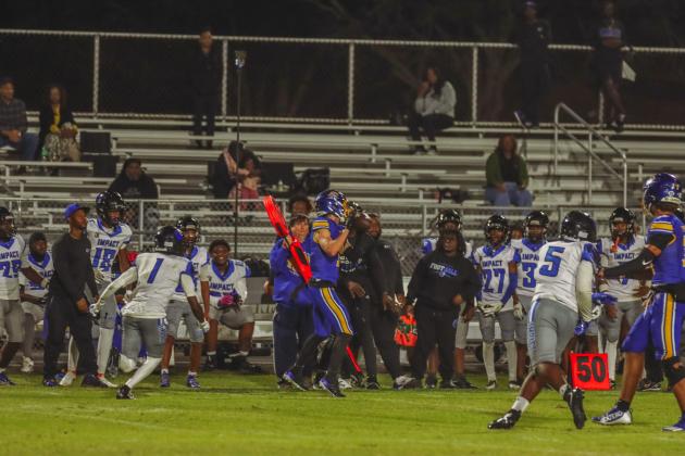 Pirate football on Oct. 24, in Week 10 of High School Football. Photo by Ashley Chandler/News-Leader