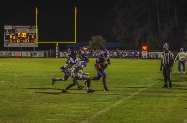 Pirate football on Oct. 24, in Week 10 of High School Football. Photo by Ashley Chandler/News-Leader