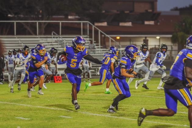 Pirate football on Oct. 24, in Week 10 of High School Football. Photo by Ashley Chandler/News-Leader