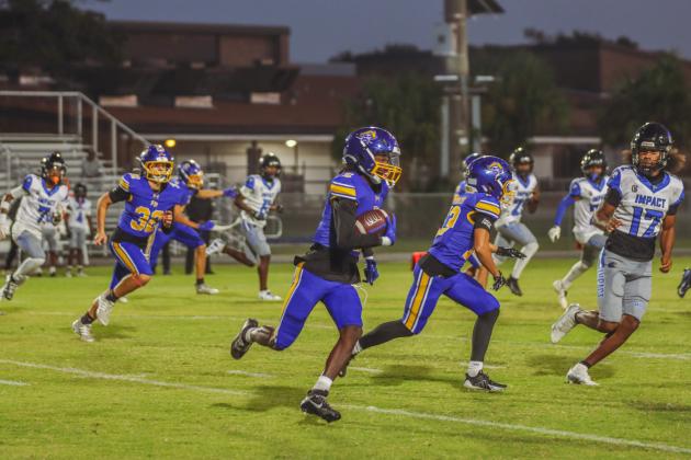 Pirate football on Oct. 24, in Week 10 of High School Football. Photo by Ashley Chandler/News-Leader