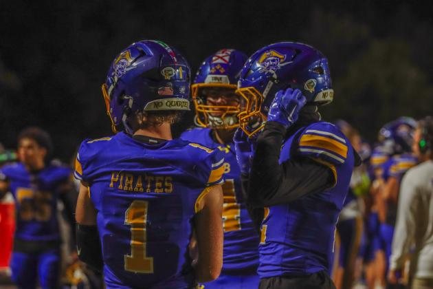 Pirate football on Oct. 24, in Week 10 of High School Football. Photo by Ashley Chandler/News-Leader