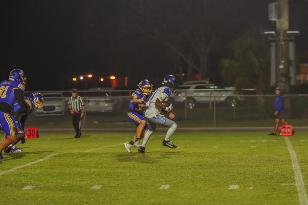 Pirate football on Oct. 24, in Week 10 of High School Football. Photo by Ashley Chandler/News-Leader