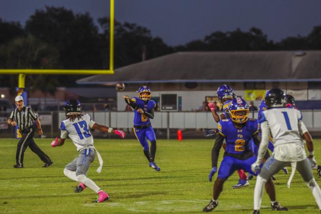 Pirate football on Oct. 24, in Week 10 of High School Football. Photo by Ashley Chandler/News-Leader