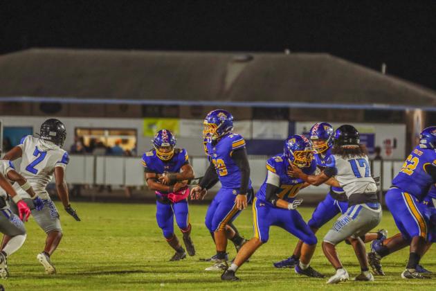 Pirate football on Oct. 24, in Week 10 of High School Football. Photo by Ashley Chandler/News-Leader