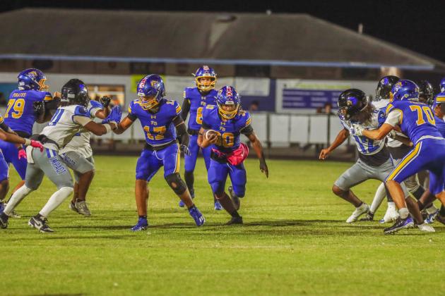 Pirate football on Oct. 24, in Week 10 of High School Football. Photo by Ashley Chandler/News-Leader
