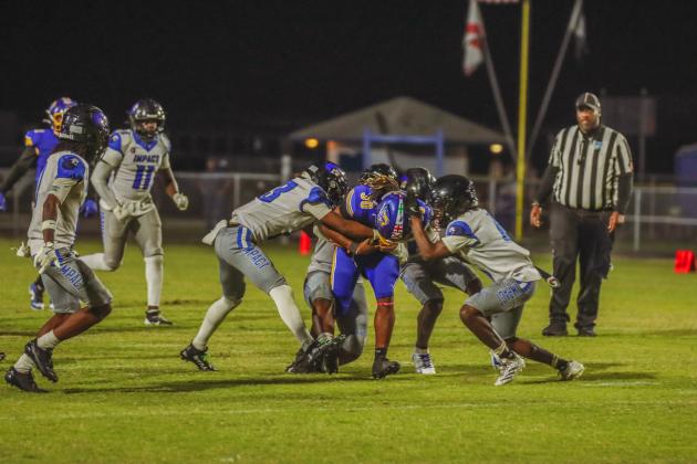 Pirate football on Oct. 24, in Week 10 of High School Football. Photo by Ashley Chandler/News-Leader