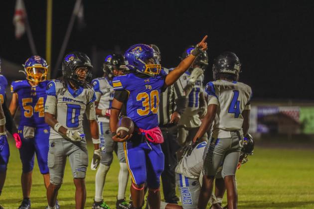 Pirate football on Oct. 24, in Week 10 of High School Football. Photo by Ashley Chandler/News-Leader
