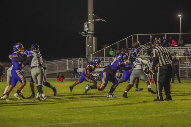 Pirate football on Oct. 24, in Week 10 of High School Football. Photo by Ashley Chandler/News-Leader