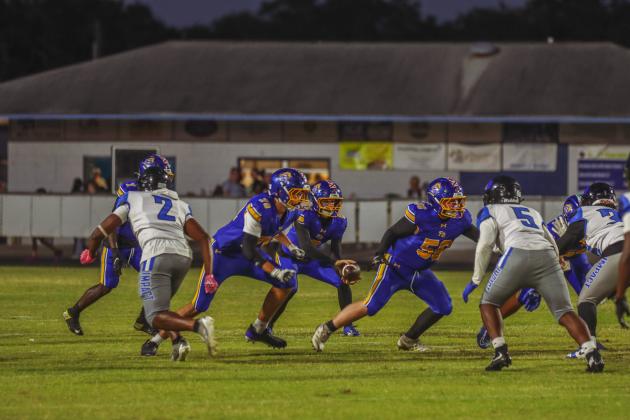 Pirate football on Oct. 24, in Week 10 of High School Football. Photo by Ashley Chandler/News-Leader
