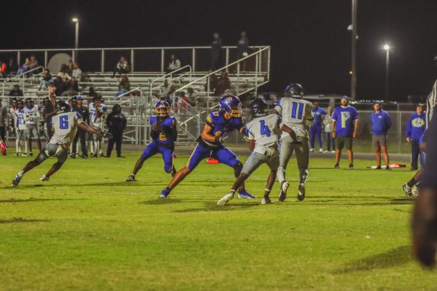 Pirate football on Oct. 24, in Week 10 of High School Football. Photo by Ashley Chandler/News-Leader