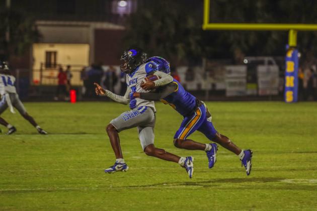 Pirate football on Oct. 24, in Week 10 of High School Football. Photo by Ashley Chandler/News-Leader