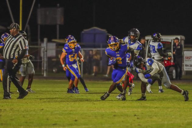 Pirate football on Oct. 24, in Week 10 of High School Football. Photo by Ashley Chandler/News-Leader