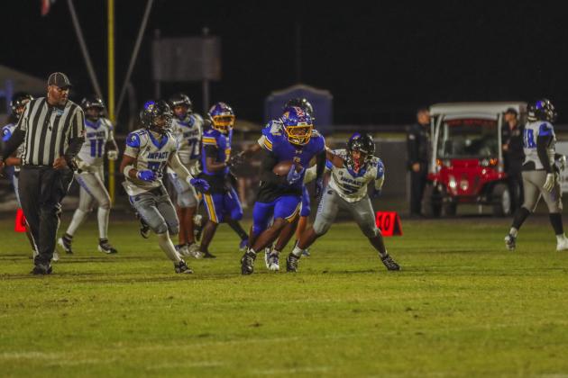 Pirate football on Oct. 24, in Week 10 of High School Football. Photo by Ashley Chandler/News-Leader