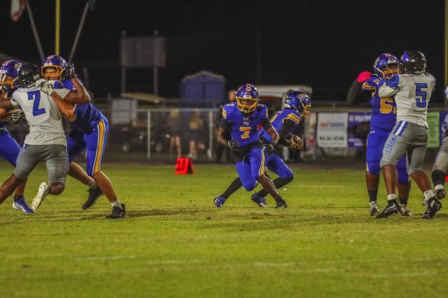 Pirate football on Oct. 24, in Week 10 of High School Football. Photo by Ashley Chandler/News-Leader