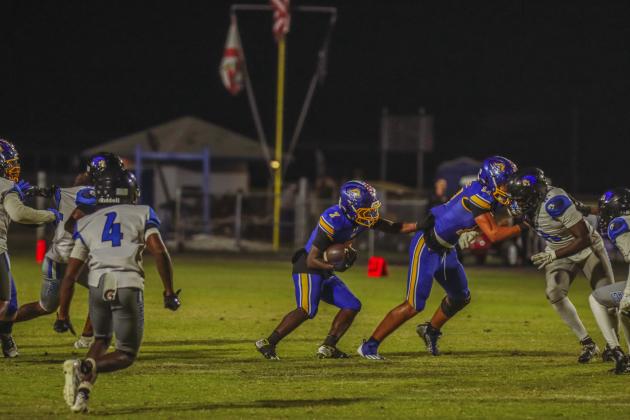 Pirate football on Oct. 24, in Week 10 of High School Football. Photo by Ashley Chandler/News-Leader