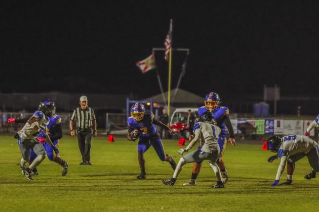 Pirate football on Oct. 24, in Week 10 of High School Football. Photo by Ashley Chandler/News-Leader