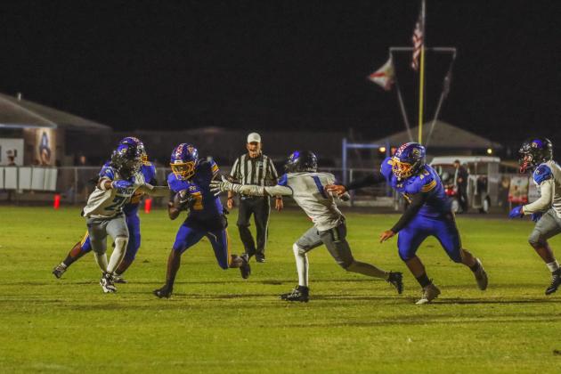 Pirate football on Oct. 24, in Week 10 of High School Football. Photo by Ashley Chandler/News-Leader