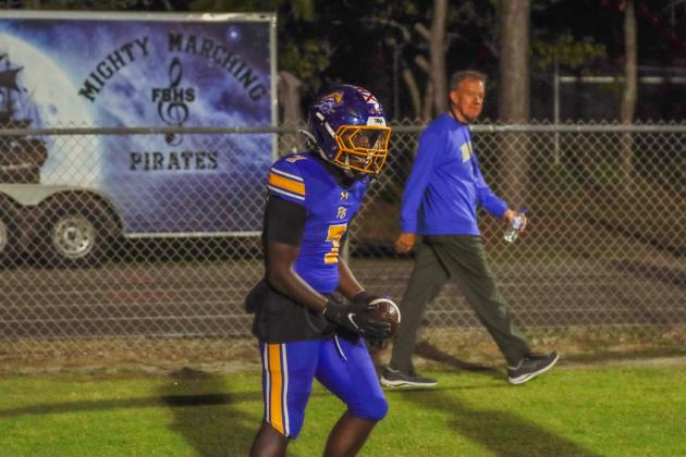Pirate football on Oct. 24, in Week 10 of High School Football. Photo by Ashley Chandler/News-Leader