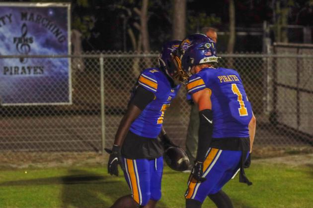 Pirate football on Oct. 24, in Week 10 of High School Football. Photo by Ashley Chandler/News-Leader